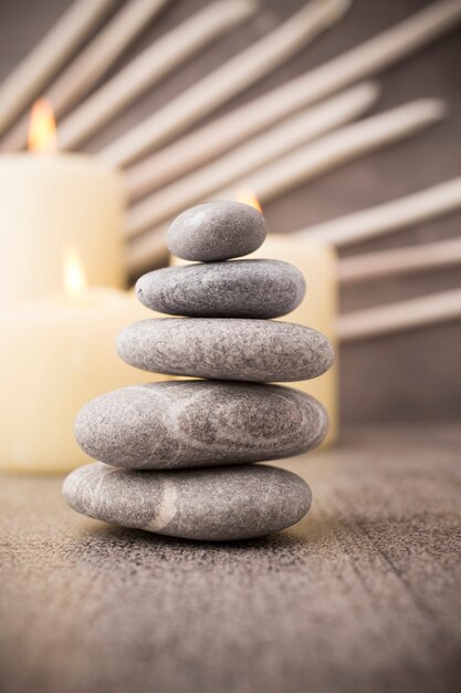 Photo stones spa treatment scene, zen like concepts.