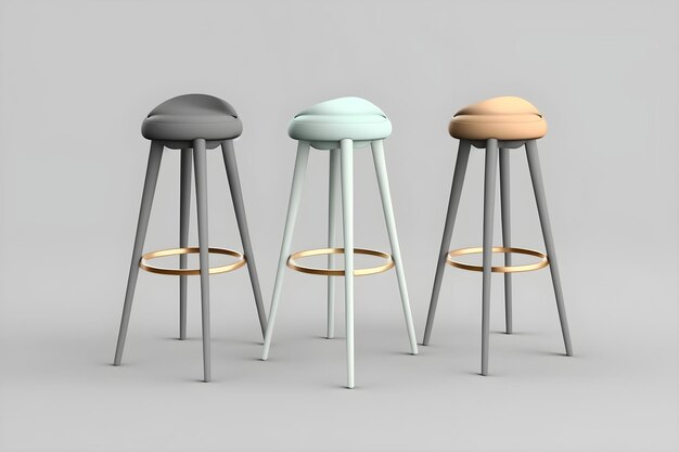 A stool with a round seat and a round seat.