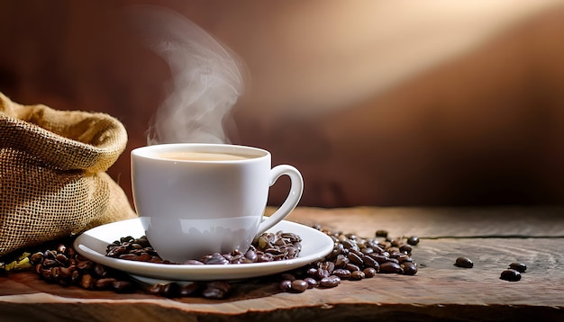 Stoomend koffiekopje