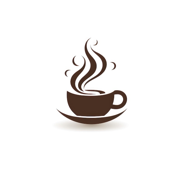 Stoomende koffiekop op witte achtergrond
