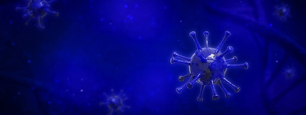 Ferma il coronavirus e il concetto di quarantena. illustrazione medica 3d