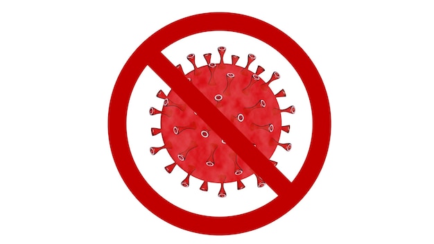 Stop Coronavirus. Sign caution of pandemic outbreak for covid-19