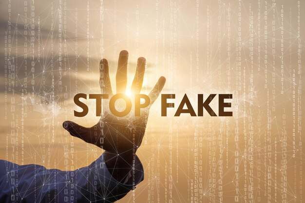 Photo stop fake information in the internet space