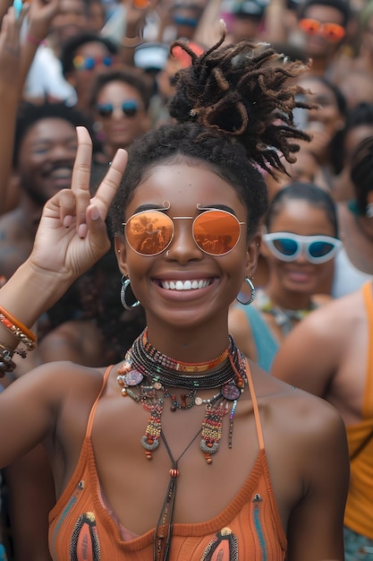 Stop racism black activist girl protesting Happy Juneteenth day Juneteenth celebration post