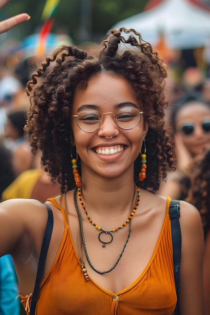 Stop racisme zwarte activiste meisje protesteert Gelukkige Juneteenth dag Juneteenth viering post