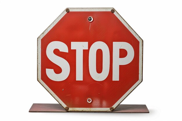 The Stop Sign On White Background