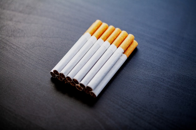 Stop smoking concept with broken cigarettes.