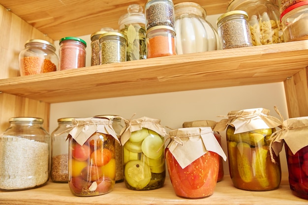 Хранение продуктов на кухне в кладовой
