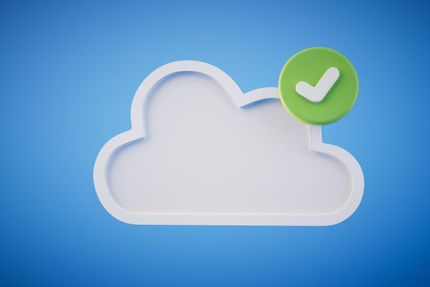 storage of information in cloud storage 3d render