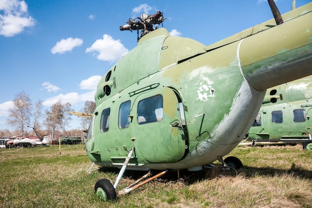 Storage old helicopters