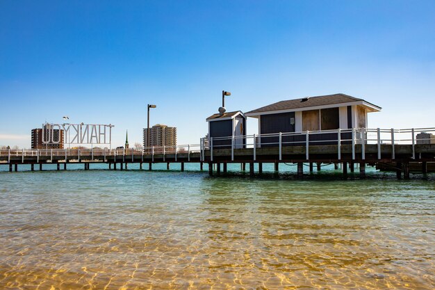 Storage units on a public dock