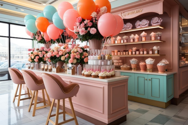 store decoration in pastel color theme inspiration ideas