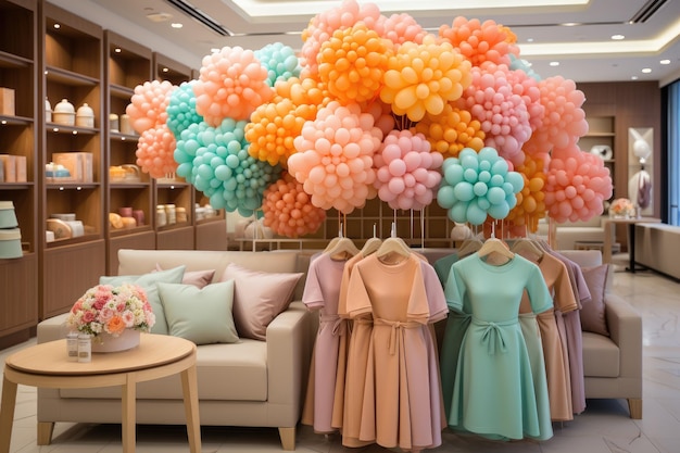 store decoration in pastel color theme inspiration ideas