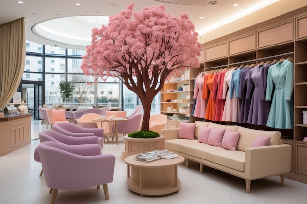 store decoration in pastel color theme inspiration ideas