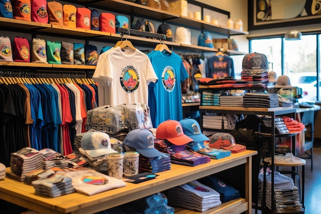 A store display showcasing an array of merchandise and colorful clothes Perfect for any occasion