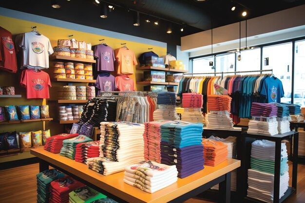 A store display showcasing an array of merchandise and colorful clothes Perfect for any occasion