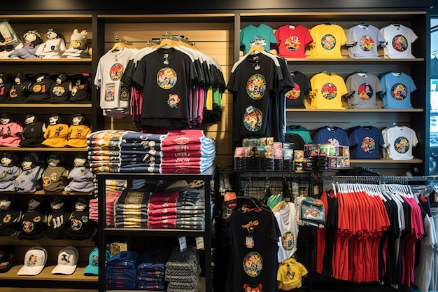 A store display showcasing an array of merchandise and colorful clothes Perfect for any occasion