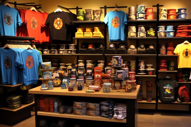 A store display showcasing an array of merchandise and colorful clothes Perfect for any occasion