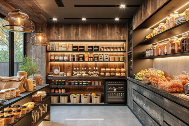 A Store Filled With Abundant Shelves of Food