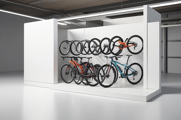 Store in Style Bike Storage Rack Mockup
