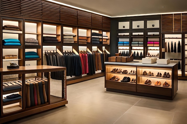 A store with a display of shoes on display