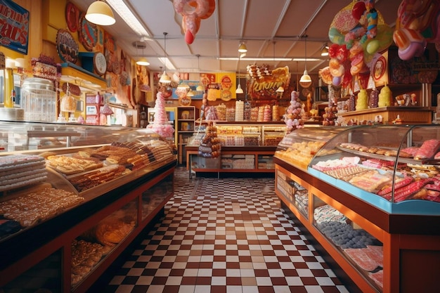 A store with a variety of products including candy and candy.