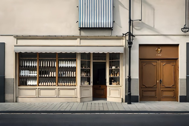 A storefront with a sign that says'the number 9'on it