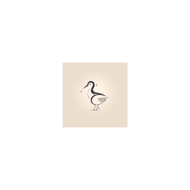 Photo stork line logo minimalist playful8