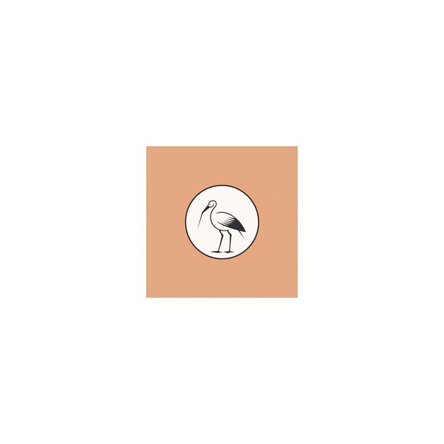 Foto stork line logo minimalistisch speels14