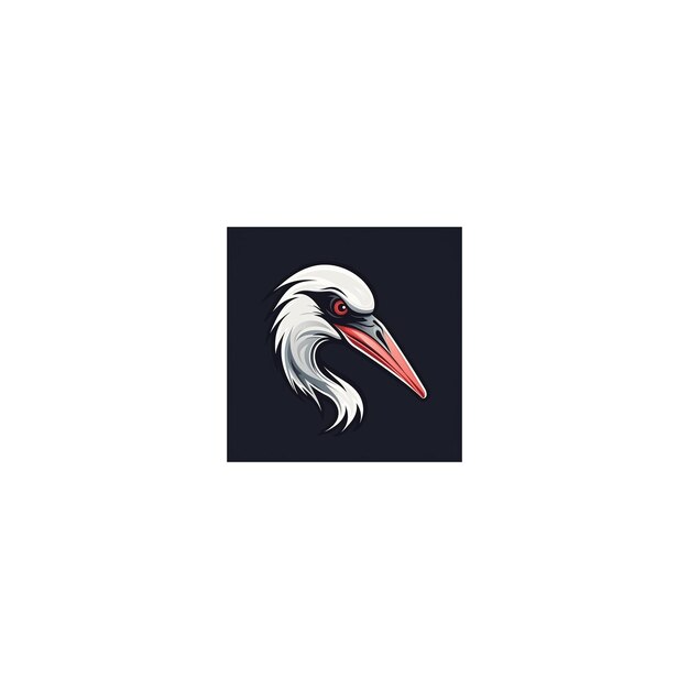 Photo stork mascot logo design18