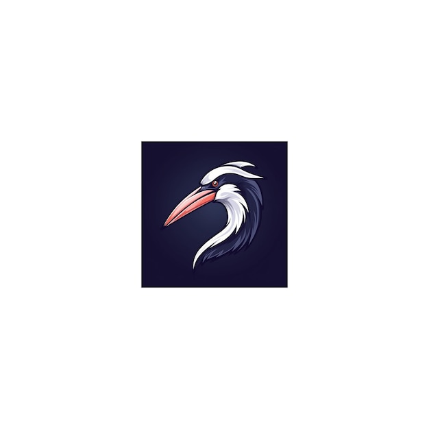 Photo stork mascot logo design27