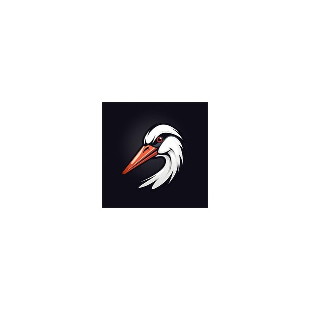 Photo stork mascot logo design30