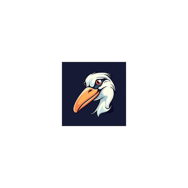 Photo stork mascot logo design5