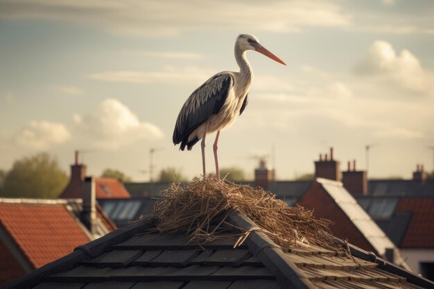 Stork on the roof