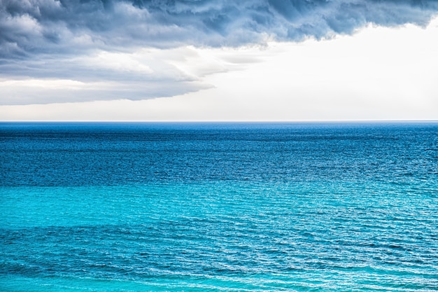 Storm clouds over the sea.