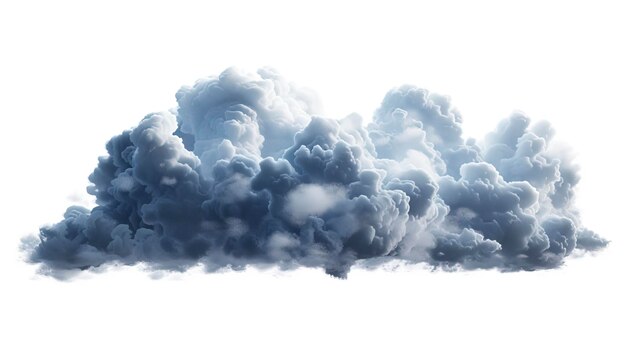 사진 색 배경에 분리 된 번개와 함께 폭풍 구름