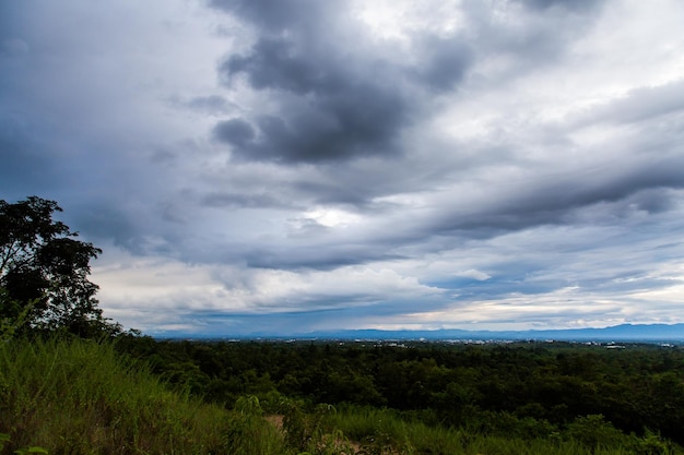 Storm clouds with the rain