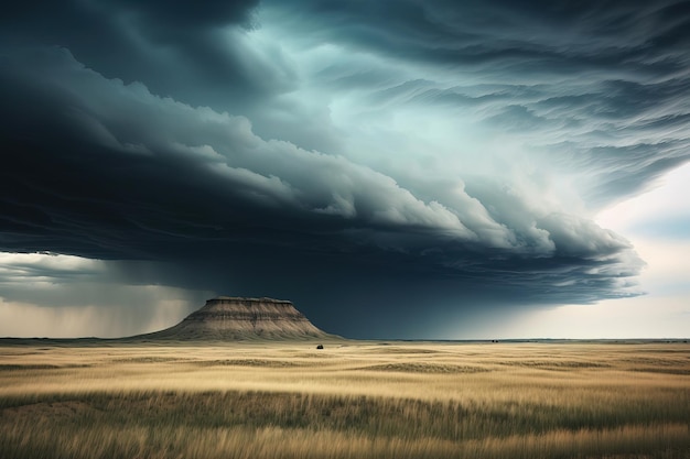 storm in the field