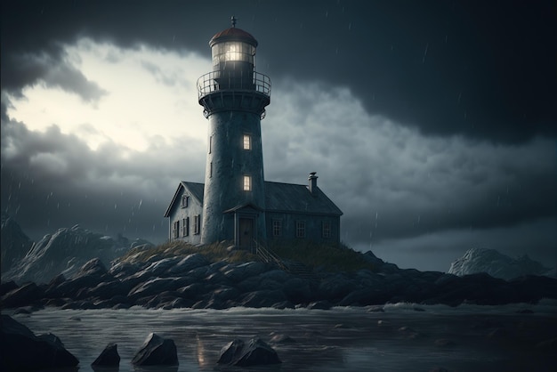 Storm at the Lighthouse