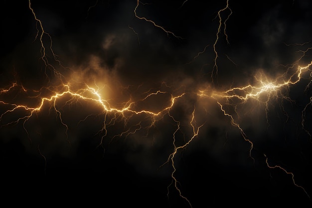 Storm Lightning Overlay klaar om zwarte achtergrond te gebruiken