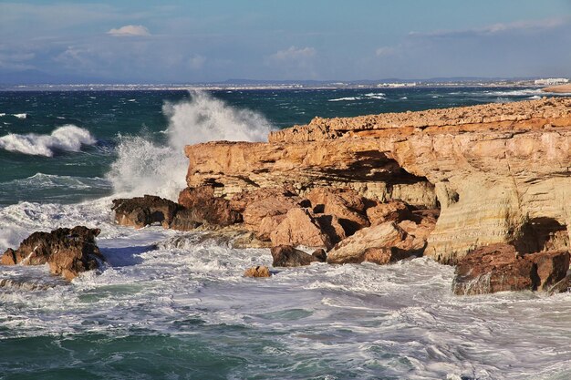 The storm on Mediterranean sea Cyprus