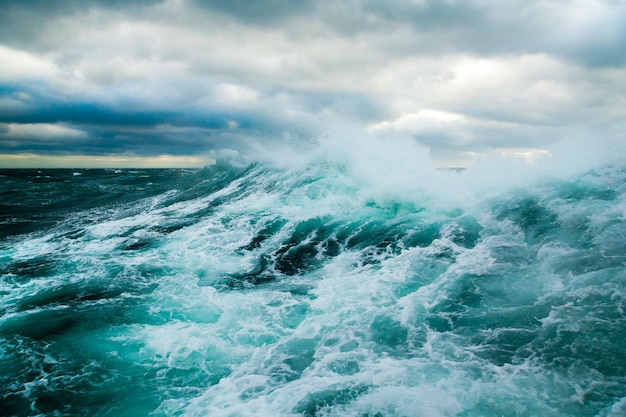 A storm in the ocean Storm waves in the open ocean