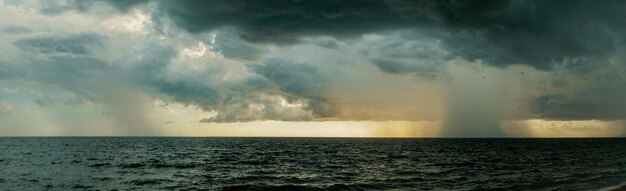 a storm over the ocean