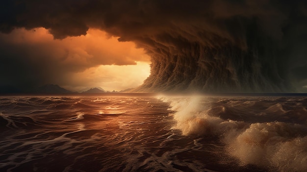 A storm on the ocean