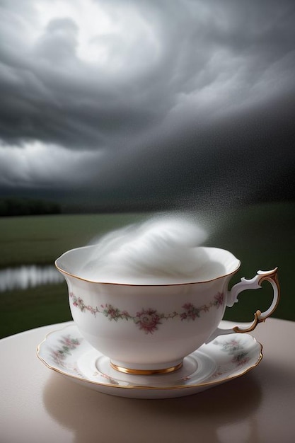 Storm over a teacup