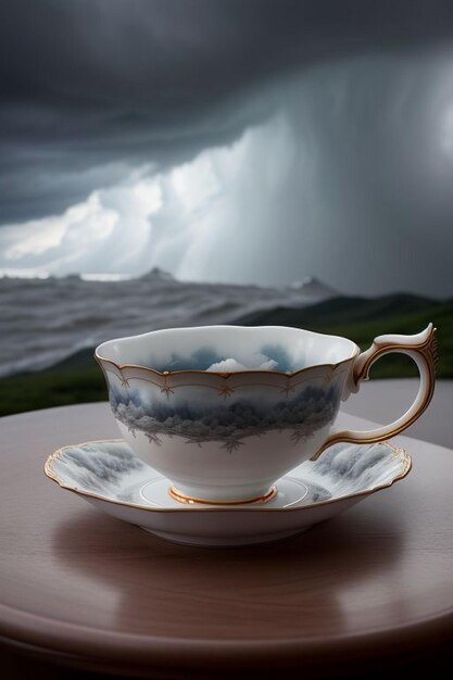 Storm over a teacup