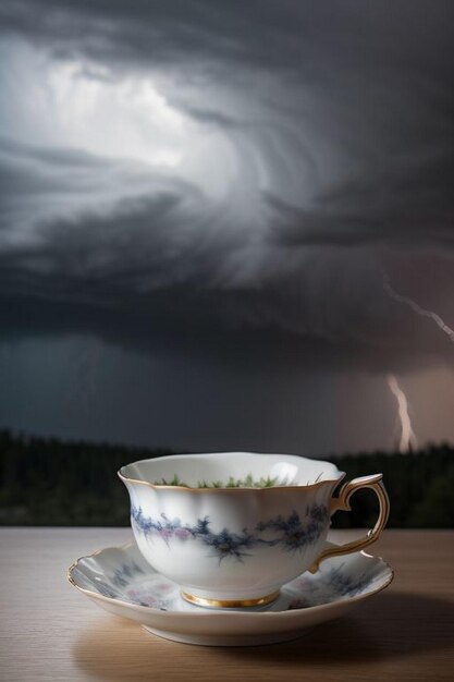 Storm over a teacup