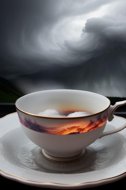 Storm over a teacup