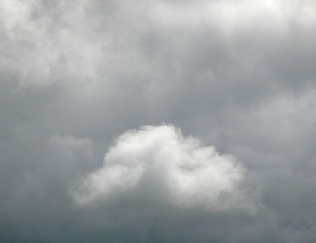 Stormige lucht met witte en grijze wolken op de achtergrond