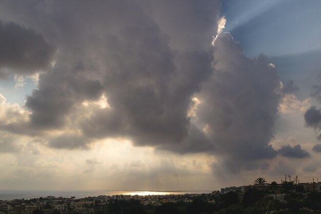 Foto stormwolken in de lucht